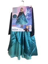 Dress Up Disney Frozen Queen Anna Deluxe Child Costume With Cape Size XS 3T-4T