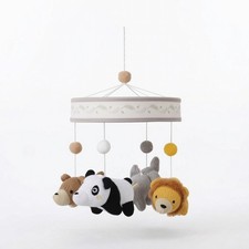 Baby Crib Mobile Gentle Nursery Mobile with Crocheted Animals Lightweight