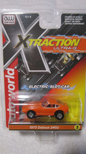 AUTO WORLD X-TRACTION ULTRA G 1973 DATSUN 240Z ORANGE COLOR HO SLOT CAR