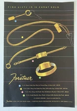 1945 Forstner Chain Corporation Fine Gifts in 14 Karat Gold Vintage Print Ad