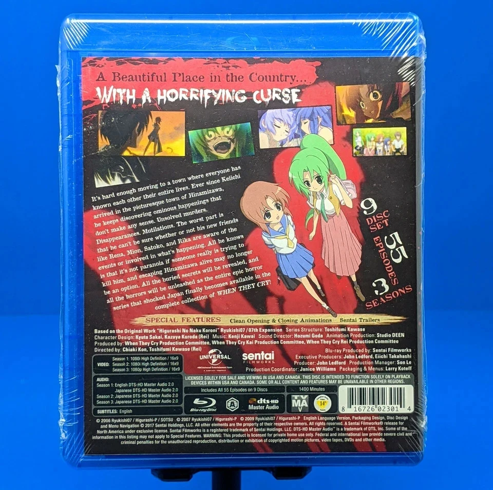 When They Cry Complete Series Season 1-3 Collection Blu-ray Anime Higurashi NEW Foto 2 de 3