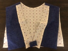 Handmade Collar Denim Floral Cottage Core Grandma