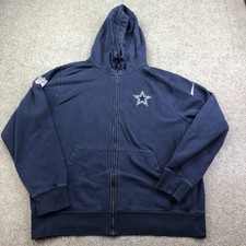 Dallas Cowboys Sudadera con Capucha Para Hombres Grande Azul NFL Fútbol Nike Cremallera Completa Sudadera