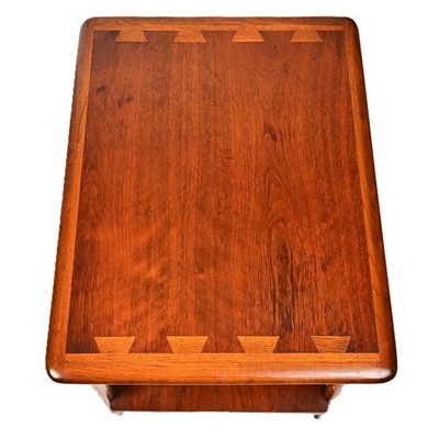 LANE Original Vintage Signed Mid Century Modern Dovetail Accent End Coffee Table