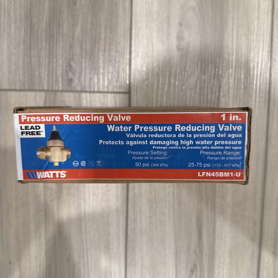 Watts 1-in MNPT Copper Pressure reducing valve - Image 2 of 2