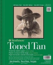 400 Series Toned Tan Sketch Pad, 11x14  24 Sheets of Heavyweight Paper