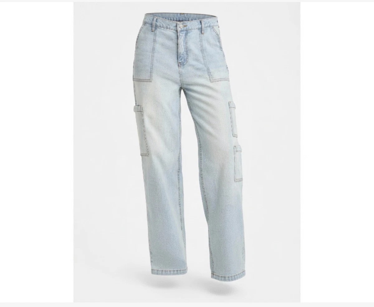 Jeans Cargo Jeggings Femme No Boundaries - Taille 1, Teinte Bleu Antique, Coupe Skinny Et Basse - Occasion En Excellent état