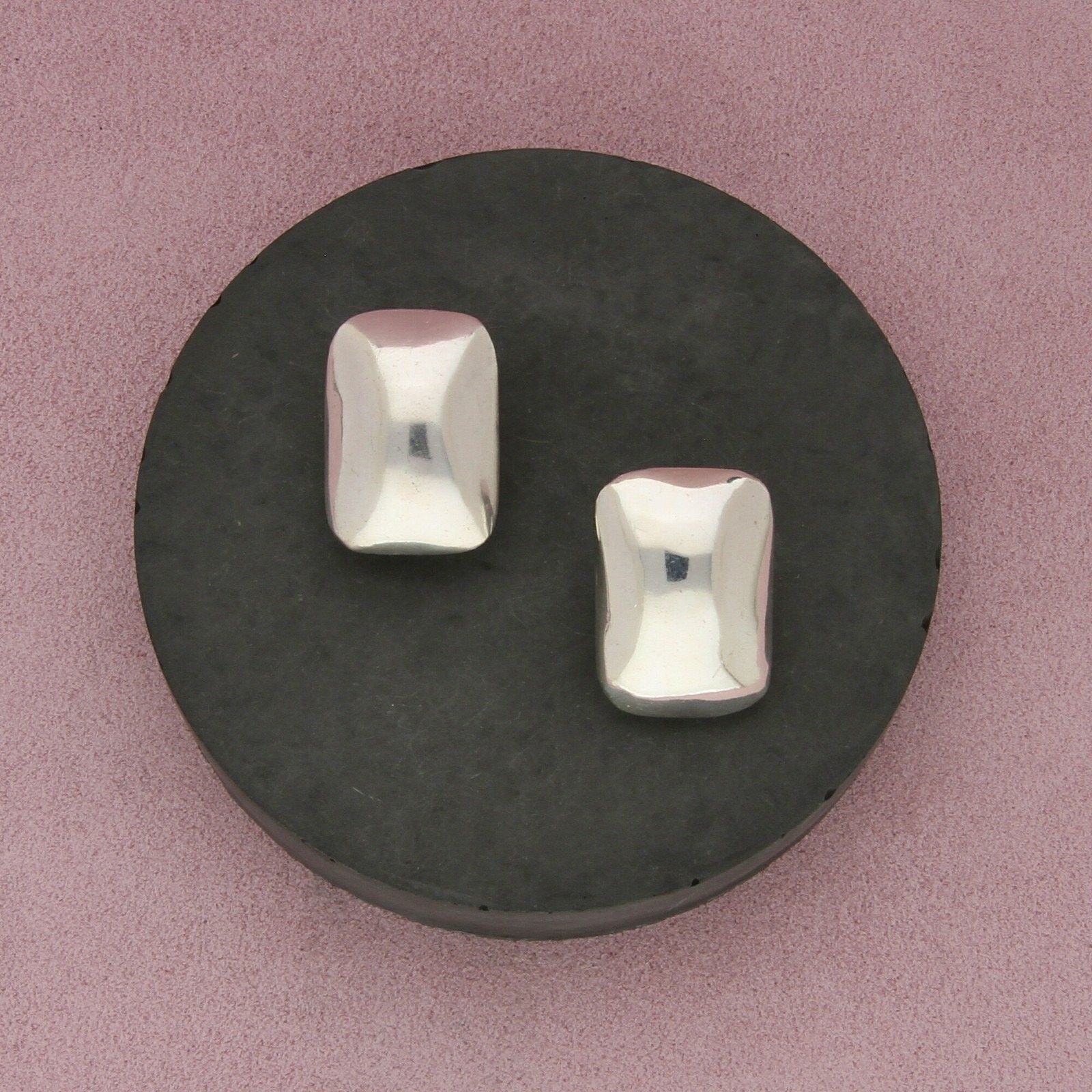 sterling silver vintage rectangular modernist ome… - image 1