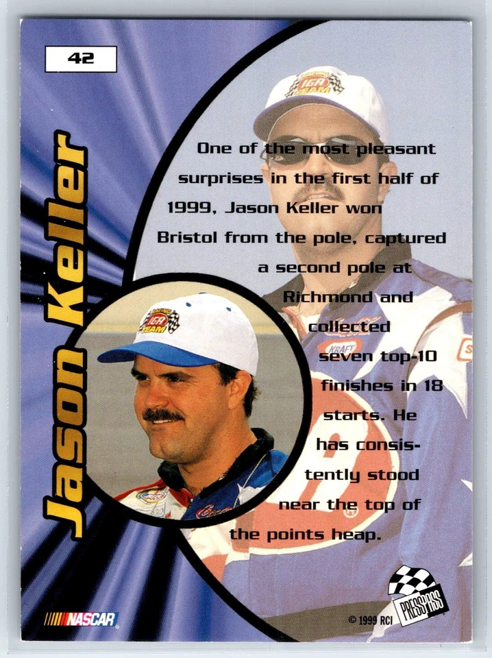 1999 Press Pass Stealth Jason Keller PPC Motorsports #42 - Image 2 of 2