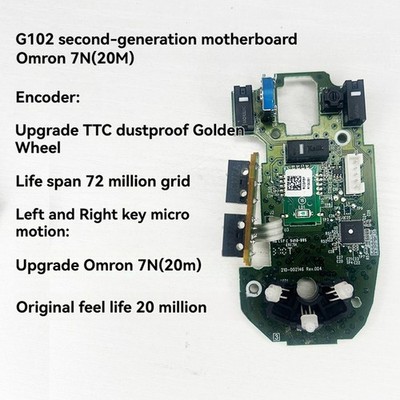 Mouse Motherboard TTC Dust-Proof Gold Encoder for Logitech G102 Gen 1/Gen 2