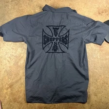 VINTAGE Jesse James Workwear West Coast Choppers M/C Club Shop Shirt Size M