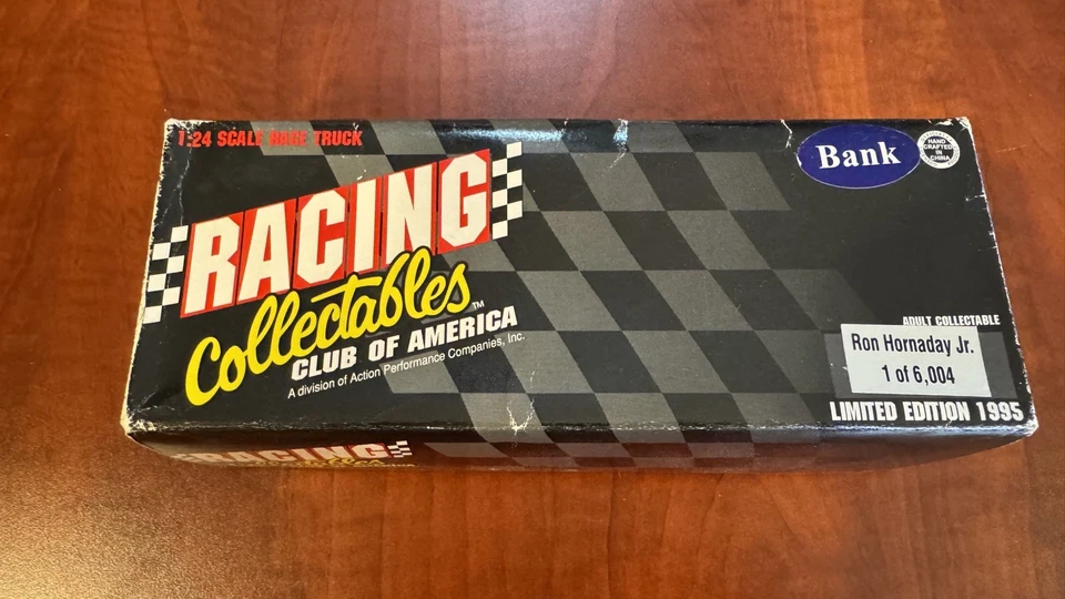 Camión de carreras Ron Hornaday Jr #16 1995 escala 1:24 1 de 6.004 LE banco hecho a mano Foto 2 de 4