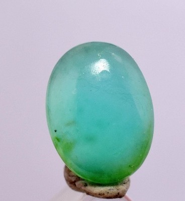 1ct GEM SILICA CHRYSOCOLLA Emeraldine Chalcedon Lily Mine Peru Cabochon B116