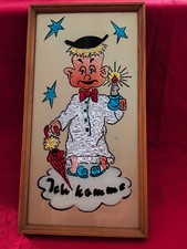 DDR Bild Arthur der Engel Kinderzimmer Handarbeit "Staniolpapier" Foliebild 31,5