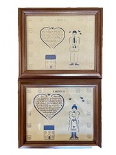 RW Signed Scherenschnitte Paper Cutting MOTHER IS/FATHER IS-Framed-Great Gift
