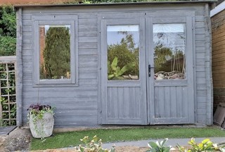3.4m x 3.4m log cabin summer house shed.