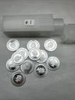 Roll Of 50 1/10 .999 Fine Silver St.Helena Guinea Round East India £10 Pounds #1