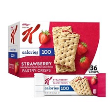 Special K Bar Strawberry Chewy Pastry Crisps, 100 Calories, 15.84 oz, 36 Count