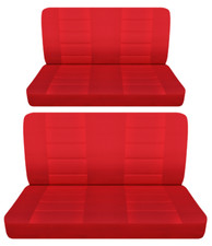 Fits 1965 Ford Falcon 4 Door Sedan Hardtop Front And Rear Bench Seat Covers Red Fits 1965 Ford Falcon 4 Door Sedan Hardtop Front And Rear Bench Seat Covers Red