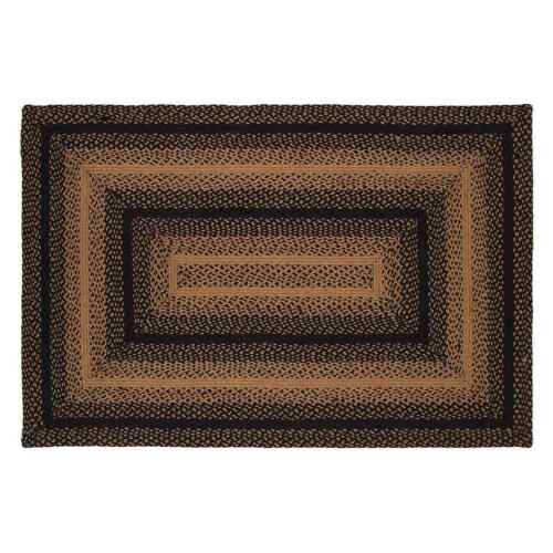 Ebony Braided Area Rug By IHF Rugs. Oval & Rectangle. Many Sizes. Black/Tan - Picture 54 of 55