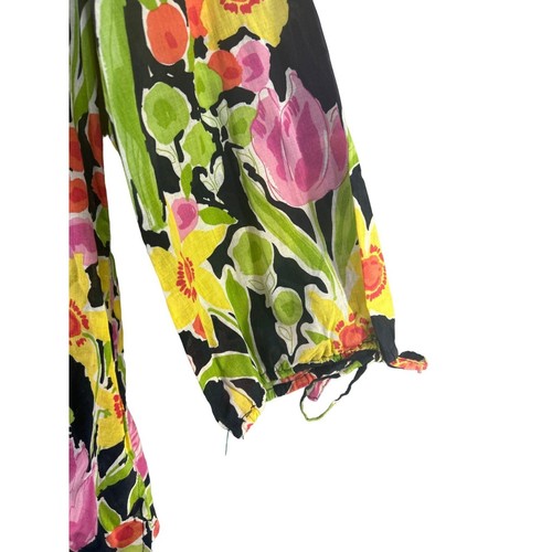 Erin London Floral Print Cotton Top EUC Women's Size L - Picture 4 of 15