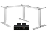 Exeta Ergoeck Weiß 90 Grad Tischgestell Schreibtisch HöHenverstellbar Elektrisch