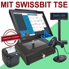 Touch SCANNER-KASSE für Handel Kiosk Laden Texti +TSE und Finanzamt 