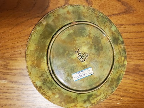 Antique Majolica Griffen, Hill & Smith Begonia Leaves Plate C1879 8.75" - Picture 5 of 10