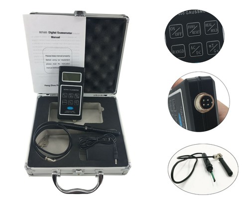 Gaussmeter Tesla Meter Gauge AC/DC Surface Magnetic Field Tester 0 ...