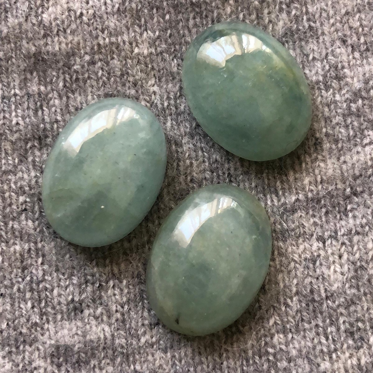 55.69 Carat Oval Cabochon Aquamarine Gemstones incl. INSPECTION