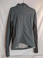 Ibex Women's M Breakaway Jacket 2 Grey & Black Merino Stretch Blend Full Zip