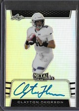 2019 Leaf Metal Draft CLAYTON THORSON Silver Prismatic Auto RC Eagles QB
