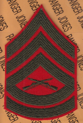 USMC MARINE CORPS Enlisted E-7 Gunnery Sergeant GySgt ~5.5'' rank patch M55