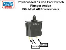UNIVERSAL LITTLE TIKES DUMAR Power Wheels 12V J4394 9309 LARGE Foot Switch