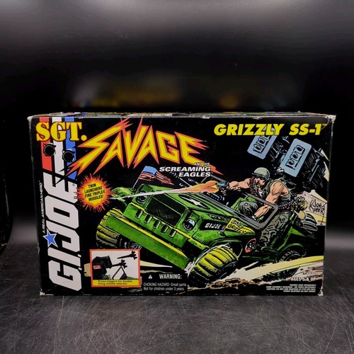 GI Joe 1994 Sgt Savage Grizzly SS-1 Military Jeep Command Original ( BOX ONLY )