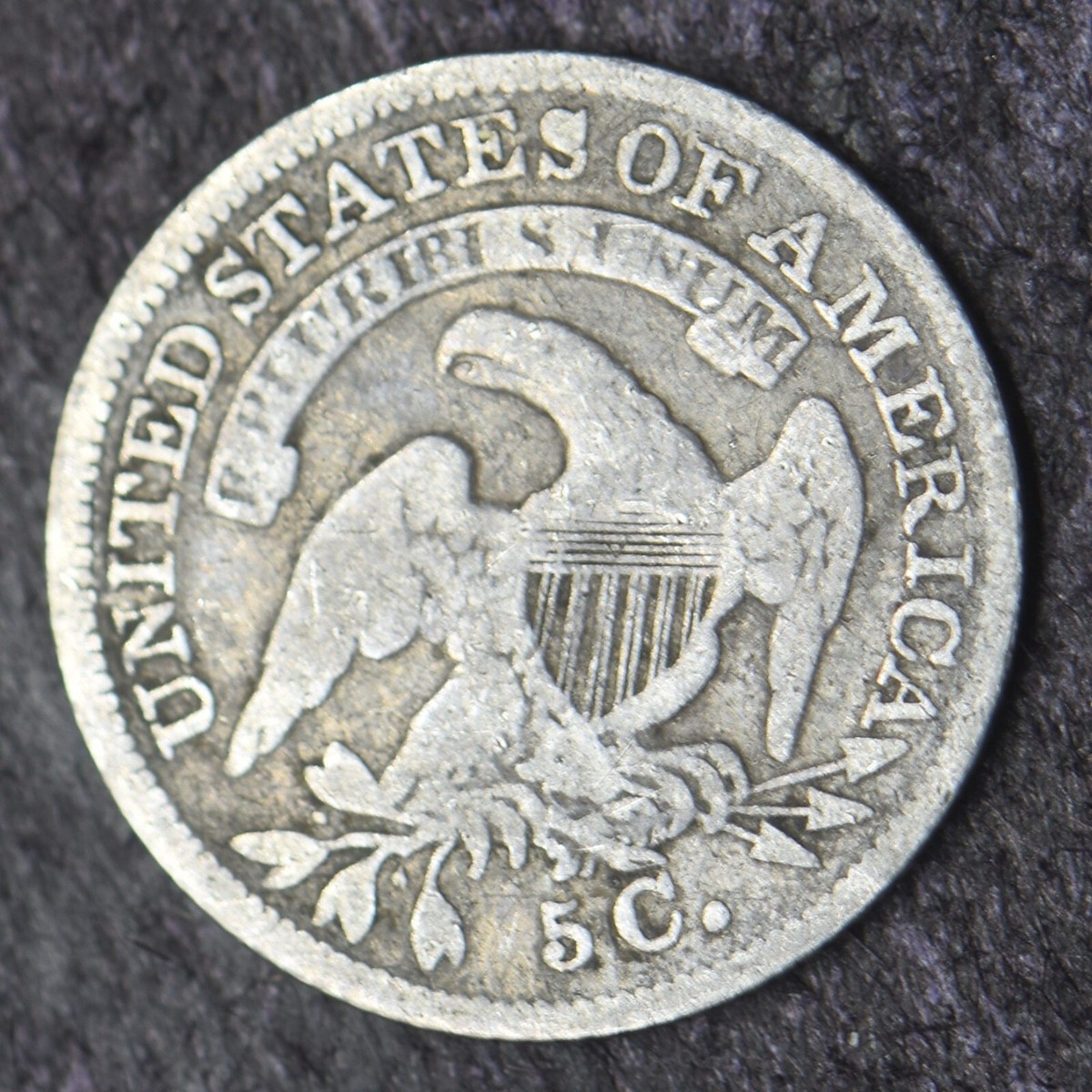 アメリカ 1835年　5セント　キャップドバスト　ハーフダイム　銀貨 1835 Capped Bust Half Dime 5C- COINGIANTS - | eBay