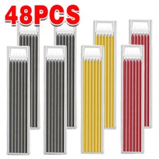 48Pcs Tracer Pencil Refill 2.8mm Solid Carpenter Pencil Deep Hole Marker Refills