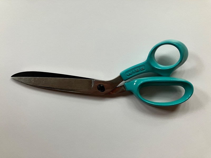 Vintage Wiss Scissors 3728 w/Turquoise Handles, USA, Right Handed, 8 1/8" Length