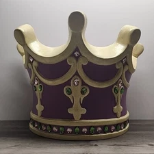Large PURPLE Jeweled Tiara Crown Hanging Wall Decor Princess Bombay Kids