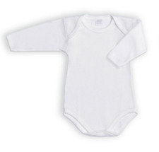 Boby neonato bimbo bianco manica lunga cotone caldo felpato Ellepi 890