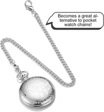 3 Catene Orologio Da Tasca In Acciaio Inox - Accessorio Elegante Uomo E Donna - Foto 7