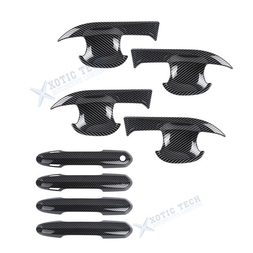Set Carbon Fiber Style Door Handle+Bowl Protector Trim For Toyota Rav4 2019-up - 第 8/13 張圖片