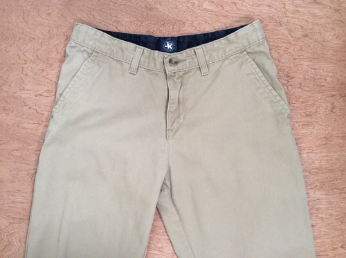 JK Boys Khaki Pants sz: 16R adjustable waist - zip fly - uniform pants COTTON - Picture 2 of 7