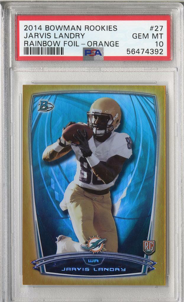 Jarvis Landry Bowman Rookies #27 Rainbow Foil-Orange