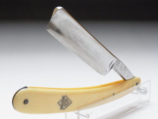 RARE! 89 PUMA SPECIAL SOLINGEN GERMANY Straight Razor Shaving #C - Main Image
