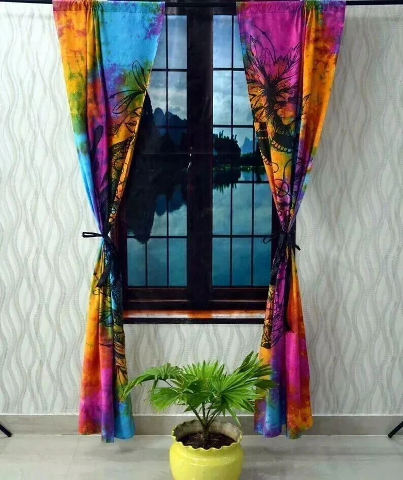 Multi Calavera Mandala Tapiz Cortinas Decoración Hippie Boho Playa Yoga Manta Estera Foto 3 de 3