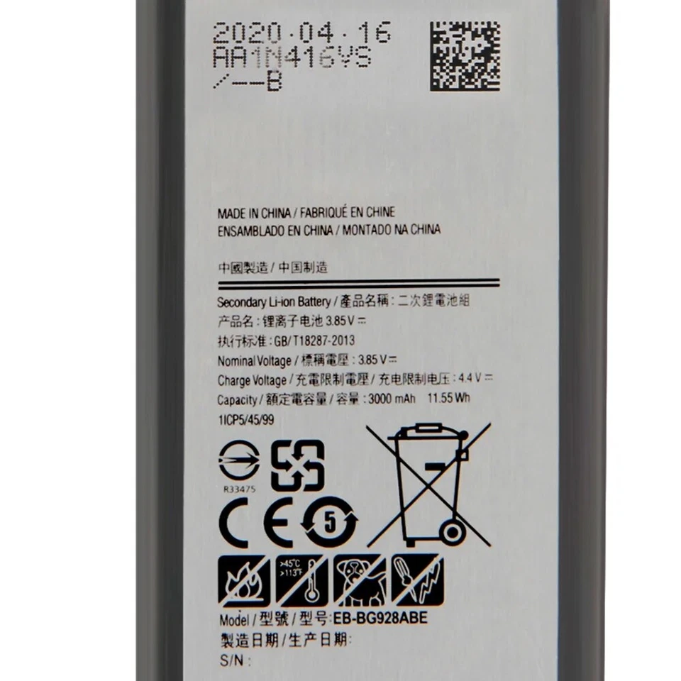 New Battery Model EB-BG928ABE 3000 mAh For Samsung Galaxy S6 Edge Plus SM-G928W8 - Изображение 2 из 4