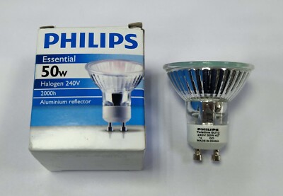 1x 50W Philips GU10 Dimmbar Halogen Aluminium Reflektor Spot Glühbirne Lampe