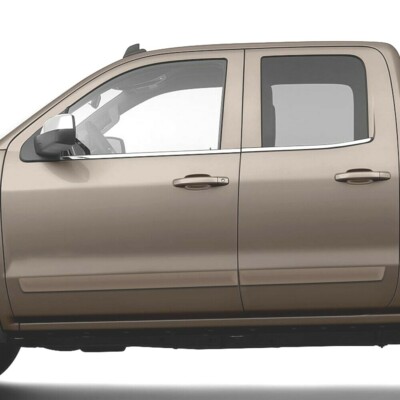 For: Chevy Silverado Ext Cab 2014-18 Painted Body Side Moldings #FE2-SIL14/SIEDC