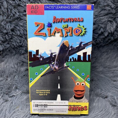Adventures of ZIMMO Flying Machines VHS Tape 2000 Kids Learning